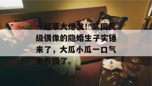 一起草大爆发！某国民级偶像的隐婚生子实锤来了，大瓜小瓜一口气全包圆了。